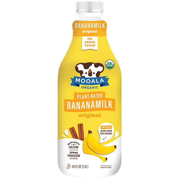 Mooala Organic Plant Based Banana Milk, Original, 48 oz.