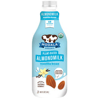 Mooala Organic Plant Based Almond Milk, Vanilla Bean, 48 oz.