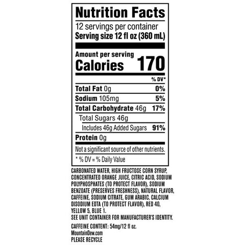 Mountain Dew Code Red Soda, 12 Fl Oz, 12 Count