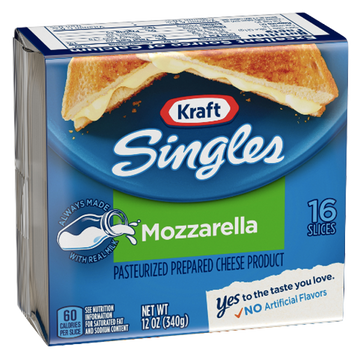 Kraft Singles Mozzarella Cheese Slices, 16 Ct