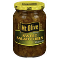 Mt. Olive Sweet Salad Pickle Cubes, 16 oz