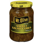 Mt. Olive Sweet Salad Pickle Cubes, 16 oz - Water Butlers