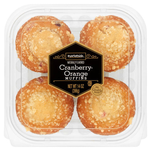 Marketside Cranberry Orange Muffins, 14 oz, 4 Count