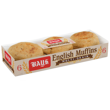 Bays Multi-Grain English Muffins, 6 Ct