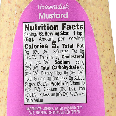 Great Value Horseradish Mustard, 12 oz