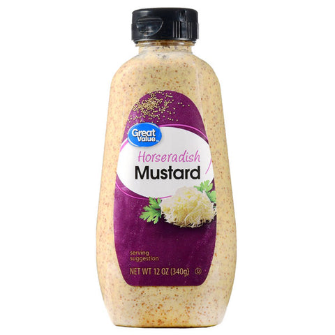 Great Value Horseradish Mustard, 12 oz