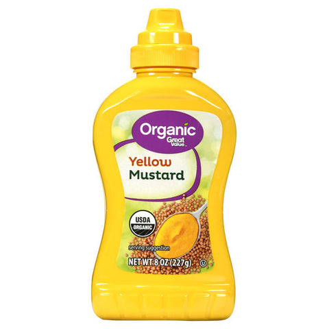 Great Value Organic Yellow Mustard, 8 oz