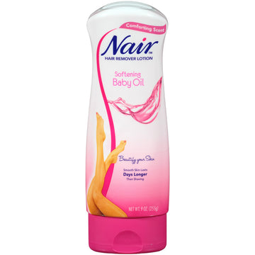 Nair Hair Removal Lotion Softening Baby Oil, 9 oz