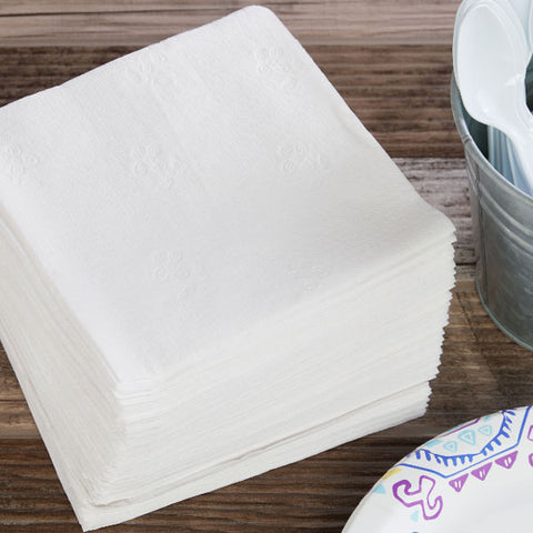 Great Value Family Napkins, White, 500 Count