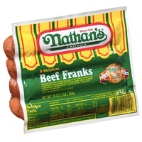 Nathan's Famous Skinless Beef Franks, 14 oz - Water Butlers