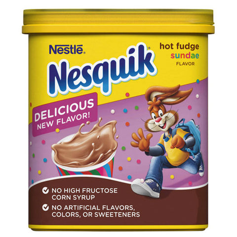 Nesquik Hot Fudge Sundae Flavor Powder Drink Mix, 18.5 oz