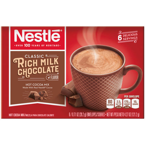 Nestle Rich Milk Chocolate Hot Cocoa Mix 0.71 oz, 6 Count