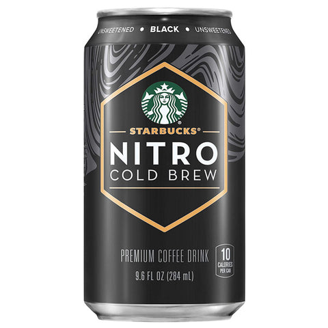 Starbucks Nitro Cold Brew, Black Unsweetened, 9.6 fl oz.