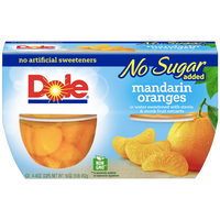 Dole Fruit Bowls, No Sugar Added Mandarin Oranges, 4 Cups - Water Butlers