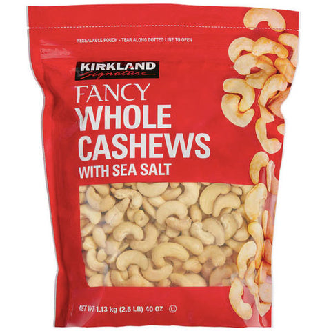 Kirkland Signature Fancy Whole Cashews, 2.5 lbs