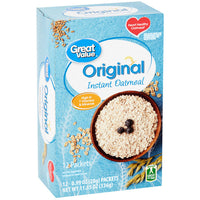 Great Value Original Instant Oatmeal, 12 Ct
