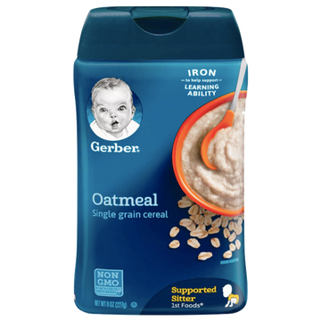 Gerber Single Baby Cereal, Oatmeal - 8oz