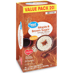 Great Value Instant Oatmeal, Maple & Brown Sugar Value Pack, 20 Ct