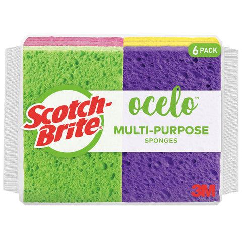 Scotch-Brite Ocelo Multi Purpose Sponges, 6 Count