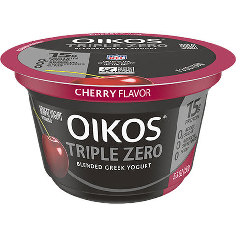 Dannon Oikos Triple Zero Cherry Greek Yogurt, 5.3 Oz.