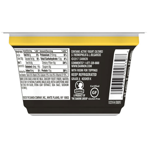 Dannon Oikos Triple Zero Blended Greek Yogurt Banana, 5.3 Oz.