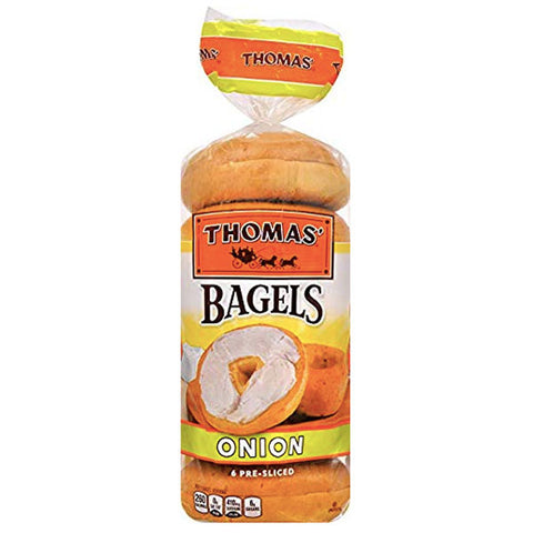 Thomas Bagels, Onion - 6 Ct - Water Butlers