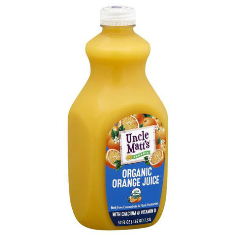 Uncle Matt's Organic Orange Juice, Calcium & Vitamin D, 52 fl oz.