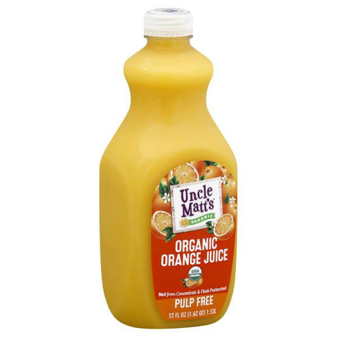 Uncle Matt's Organic Orange Juice, Pulp Free, 52 fl oz.