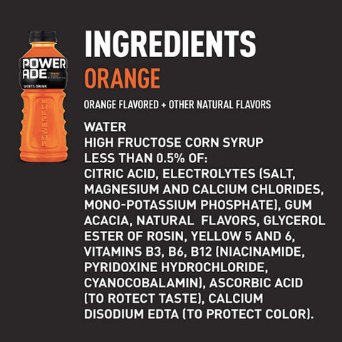 Powerade Sport Drink, Orange, 20 Fl oz, 8 Ct - Water Butlers