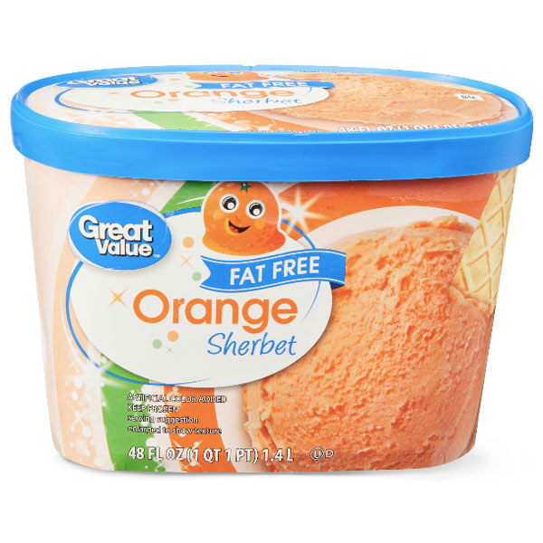 Great Value Orange Sherbet Ice Cream, 48 fl oz