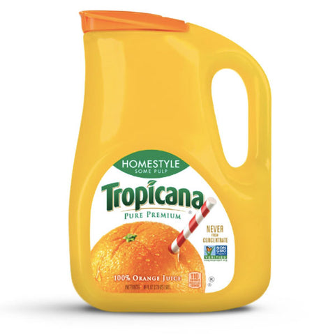 Tropicana Homestyle, Some Pulp Orange Juice 89 oz. - Water Butlers