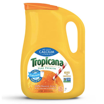 Tropicana, Orange Juice with Calcium + Vitamin D, No Pulp, 89 oz
