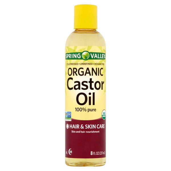 Spring Valley Organic Castor Oil, 100% pure, 8 Fl Oz.