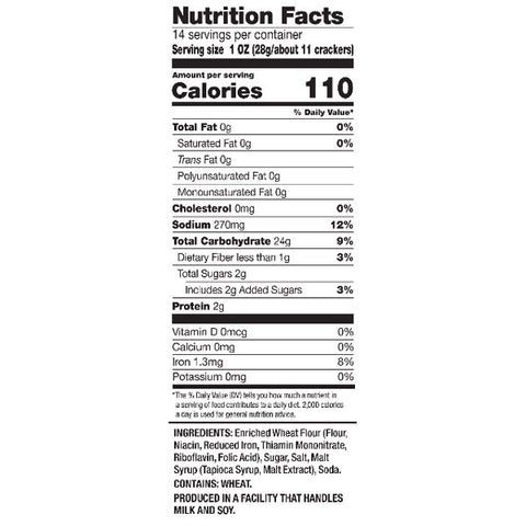 Snack Factory Pretzel Crisps, Party Size - Original, 14 oz - Water Butlers