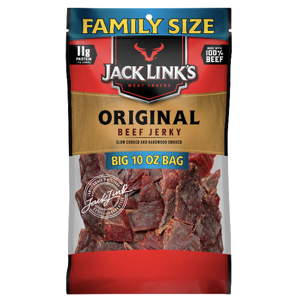 Jack Link's Beef Jerky, Original, Family Size, 10 oz. - Water Butlers