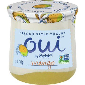 Oui by Yoplait French Style Yogurt, Mango, 5 oz