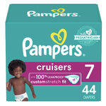 Pampers Cruisers Active Fit Taped Diapers, Size 7, (44 Count)