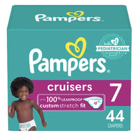 Pampers Cruisers Active Fit Taped Diapers, Size 7, (44 Count)