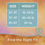 Pampers Easy Ups Girls Training Pants, Size 3T-4T, 116 Count