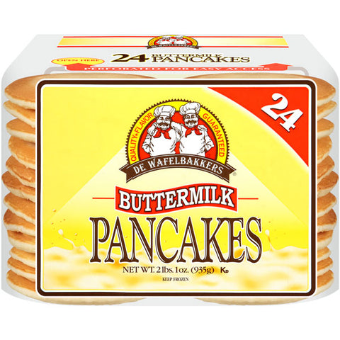 De Wafelbakkers Frozen Buttermilk Pancakes, 24 Count