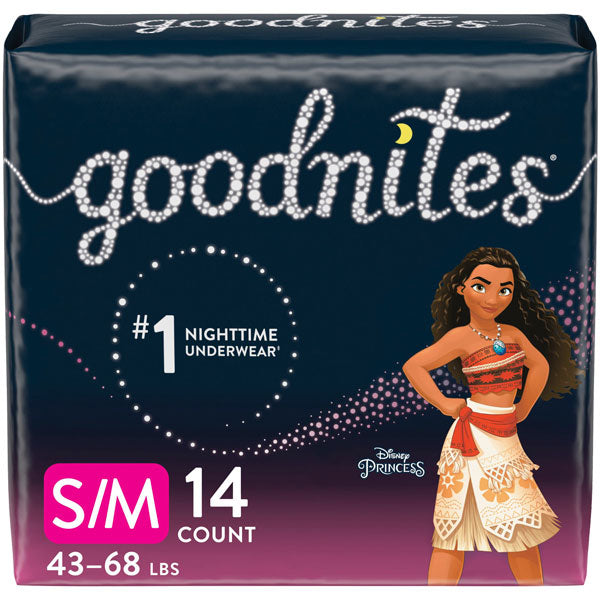 GoodNites Girls Nighttime Bedwetting Underwear, S/M, 14 Count