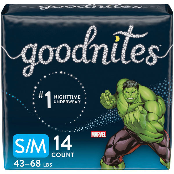 Goodnites Boys' Nighttime Bedwetting Underwear, Size Large (68-95 lbs)