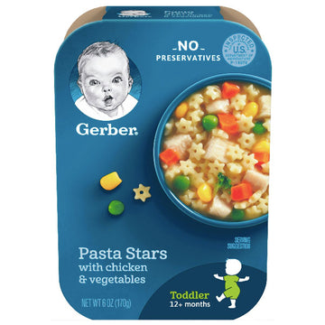Gerber Pasta Stars with Chicken and Vegetables Tray, 6 oz