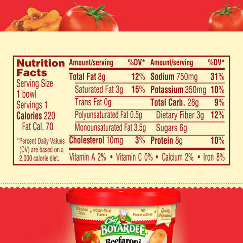 Chef Boyardee Beefaroni Pasta, 7.5 oz