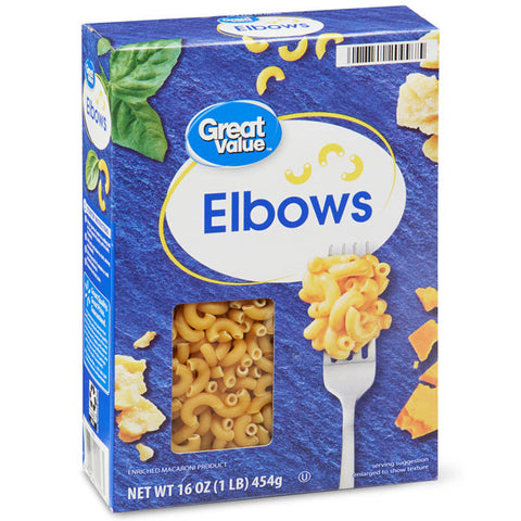 Great Value Elbows Pasta, 16 oz