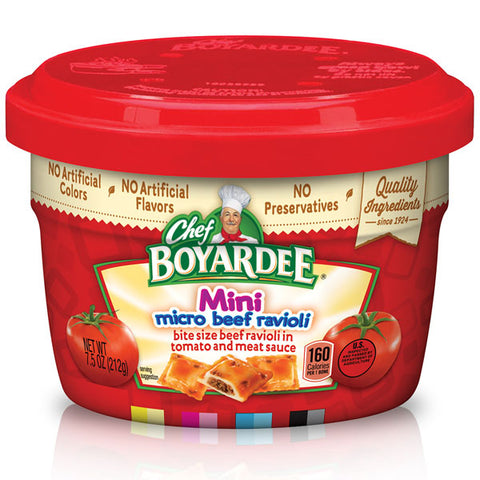 Chef Boyardee Mini Micro Beef Ravioli, 7.5 oz