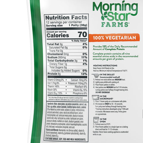 MorningStar Farms, Original Veggie Breakfast Sausage Patties, 12 Ct