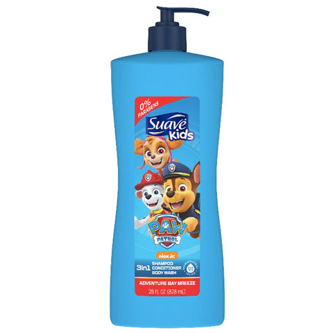 Suave Kids 3 In 1 Shampoo + Conditioner+ Body Wash Paw Patrol Adventure, 28 oz - Water Butlers