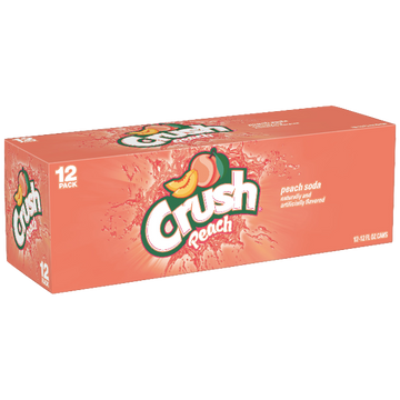 Crush Peach Soda, 12 FL oz, 12 Ct