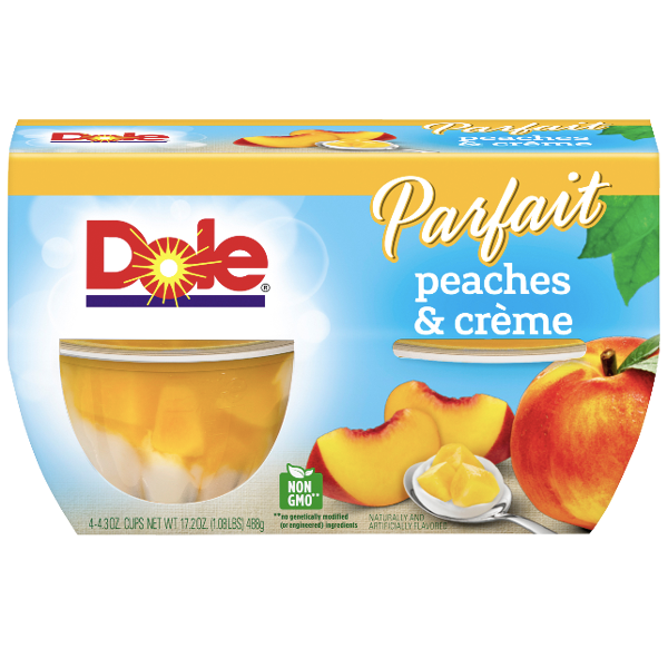 Dole® Peaches and Crème Fruit Parfait Bowls: A Sweet Snack - Dole® Sunshine